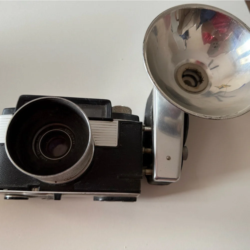 Kodak Black and Silver Flash Camera Retro Design